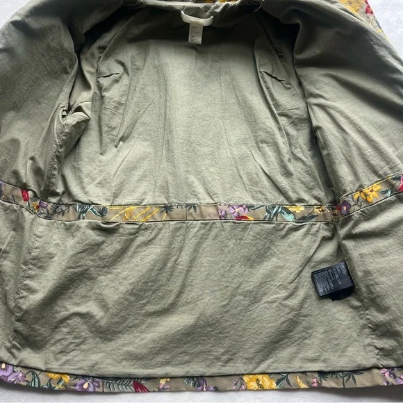 H&M Floral Utility Jacket Women’s Size 8 - Picture 10 of 15